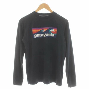 パタゴニア Patagonia L/S Cap Cool Daily T/ カットソー 長袖 ロゴ 紺 ネイビー 62395 /KQ キッズ