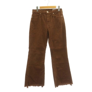 アッパーハイツ upper hights 682168 THE JAMIE FLARE PANTSコーデュロイパンツ フレア ジッパーフライ コットン混 25 茶 ブラウン