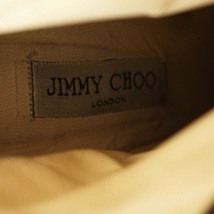 ジミーチュウ JIMMY CHOO ブーティ ショートブーツ ハイヒール ポインテッドトゥ レオパード ヒョウ柄 ハラコ 25cm 茶 レディース_画像5