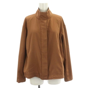  Untitled UNTITLED... stand-up collar jacket Zip up thin 2 tea Brown /NR #OS #SH lady's 