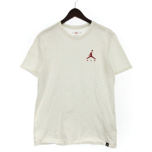 ナイキ NIKE ジョーダン ジャンプマン Tシャツ 半袖 ロゴ 刺繍 バスケットボールウェア ホワイト L 240301E メンズ