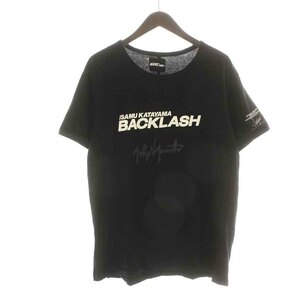 イサムカタヤマバックラッシュ Yohji Yamamoto 19AW ロゴTシャツ LOGO Tshirt カットソー 半袖 クルーネック 2 M 黒 白 HR-T86-993の画像1