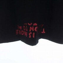 未使用品 メゾンマルジェラ Maison Margiela エイズTシャツ カットソー 半袖 Vネック ロゴ グリッター M 黒 ブラック S30GJ0007_画像6