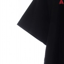 未使用品 メゾンマルジェラ Maison Margiela エイズTシャツ カットソー 半袖 Vネック ロゴ グリッター M 黒 ブラック S30GJ0007_画像5