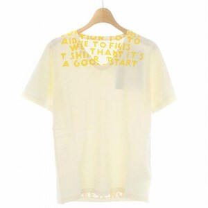 メゾンマルジェラ Maison Margiela 17SS エイズTシャツ カットソー 半袖 Vネック ロゴ S ライトベージュ S30GJ0004 /KH ■GY33 メンズ