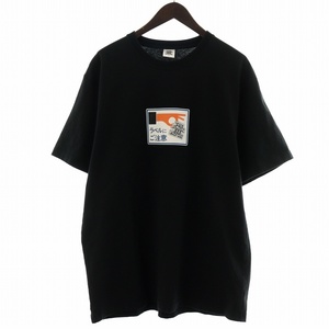 ブラックアイパッチ THE BLACK EYE PATCH Tシャツ カットソー 半袖 ロゴ プリント XL 黒 ブラック /AQ ■GY01 メンズ