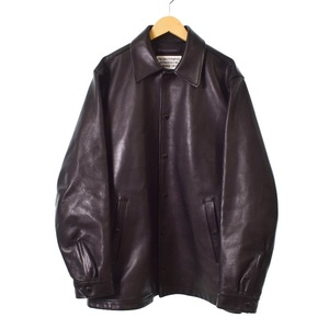 ワコマリア WACKO MARIA 18AW LEATHER COACH JACKET レザー コーチジャケット 革ジャン カウレザー 牛革 M 黒 ブラック 18FW-WMO-BL02