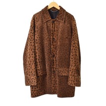 ワコマリア WACKO MARIA 21SS SUEDE LEATHER COAT スエード レザー コート ステンカラー レオパード ヒョウ柄 M 茶 ブラウン 21SS-WMO-CO06_画像1