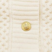 未使用品 スピック&スパン Spick&Span タグ付 23AW ハミルトンケーブルカーディガン Vネック ニット 羽織り 金ボタン ビッグシルエット 230_画像7