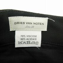 美品 ドリスヴァンノッテン DRIES VAN NOTEN テーパード パンツ レーヨン アセテート スラックス ボトムス 38 無地 黒 ブラック レディース_画像6