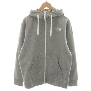 未使用品 ザノースフェイス THE NORTH FACE Rearview FullZip Hoodie パーカー ジップアップ ロゴ L グレー NT61230