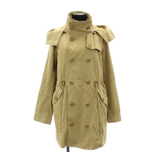  X-girl x-girl double with a hood . spring coat middle height 1 khaki beige /ES #OS lady's 