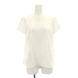  theory theory ENBROIDERED LACE SIDEBACK LACE T-shirt cut and sewn race switch short sleeves S white white /DF #OS lady's 