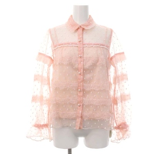  Chesty Chesty pearl button chu-ru blouse camisole sia- see-through 0 XS pink /SY #OS lady's 