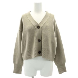  Anne k Ray vuuncrave wool cashmere knitted cardigan V neck long sleeve 1 gray /DF #OS lady's 