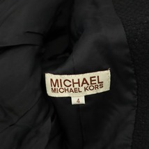 マイケルコース MICHAEL KORS ツイードジャケット シングル 総裏地 4 黒 ブラック /HK ■OS レディース_画像3