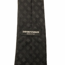 エンポリオアルマーニ EMPORIO ARMANI ネクタイ ビジネス ダイヤ柄 シルク ブラック 黒 0306 IBO48 メンズ_画像7