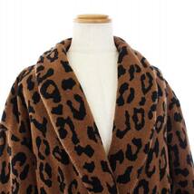 ワコマリア WACKO MARIA LEOPARD GOWN COAT レオパード ガウンコート ショールカラー ロング ヒョウ柄 M 茶 黒 22SS-WMO-CO01_画像5