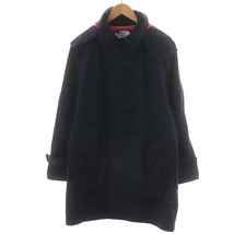 ノースフェイス パープルレーベル THE NORTH FACE PURPLE LABEL PRIMALOFT クロス プリマロフト ステンカラーコート ロング丈 M 紺_画像1