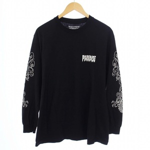 ワコマリア WACKO MARIA TIM LEHI CREW NECK LONG SLEEVE T-SHIRT (TYPE-1) Tシャツ ロンT カットソー 長袖 プリント M 黒