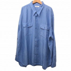 未使用品 オールドジョー OLDJOE タグ付き TOP-NOTCH UNIFORM SHIRTS AZUR ワークシャツ カジュアル 長袖 青 ブルー 171/2 約XL ■BL1 0302