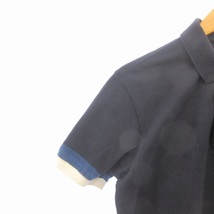 ラコステ LACOSTE 近年モデル ロゴ ポロシャツ 半袖 紺 ネイビー M メンズ_画像5
