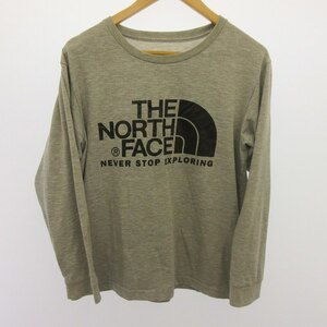 ザノースフェイス THE NORTH FACE Tシャツ カットソー ロゴプリント グレー Mサイズ ■GY09 メンズ
