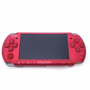 ソニー SONY プレイステーションポータブル PSP-3000 本体のみ 赤 レッド ゲーム 動作未確認 ジャンク ■ECS ■SG