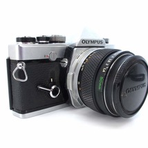 オリンパス OLYMPUS OM-1 フィルムカメラ 一眼レフ ボディ レンズ G.ZUIKO AUTO-S 1:1.4 50mm シャッター確認 現状品 ■SG_画像2