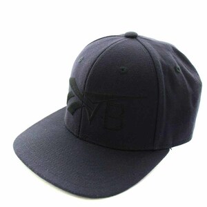 リーボック Reebok 帽子 キャップ ベースボールキャップ 野球帽 刺繍 58cm 紺 ネイビー /YI36 ●D メンズ