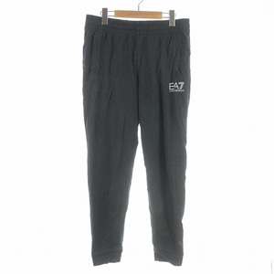 EMPORIO ARMANI EA7 コンプリート トラックパンツ イージー ジョガー スウェット ロゴ L チャコールグレー シルバー 3ZPV51PJ05Z /SI28