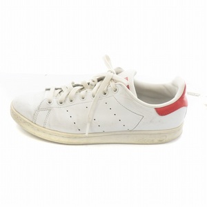 アディダス adidas スタンスミス STAN SMITH スニーカー シューズ 靴 ロゴ レザー 27.5cm 白 ホワイト 赤 レッド EVH791004