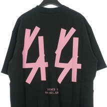 未使用品 フォーティーフォーレーベルグループ 44 LABEL GROUP Tシャツ カットソー バックプリント 半袖 L ブラック 黒 64411 国内正規 メ_画像4