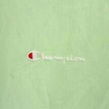 チャンピオン リバースウィーブロングスリーブTシャツ カットソー ロンT 長袖 クルーネック ロゴ刺繍 L ミントグリーン C3-P407_画像4