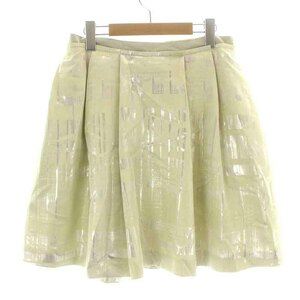  unused goods Adore ADORE flair skirt tuck knee height total pattern 36 S mint green silver color /NW20 #BM lady's 