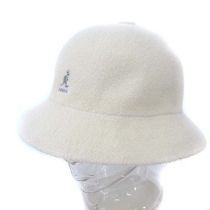 カンゴール KANGOL BERMUDA CASUAL BUCKET HAT 0397BC バケットハット パイル ロゴ 刺繍 ホワイト 白 XL ■GY18 メンズ レディース