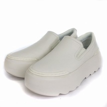 アグ UGG 美品 MARIN MEGA SLIP ON スリッポン スニーカー 厚底 レザー 1133952 白 ホワイト 23 靴 ■SM1 レディース_画像1