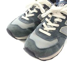 ニューバランス NEW BALANCE ML574SPI 574 スニーカー シューズ スエード US6.5 24.5cm 紺 ネイビー 水色 白 ホワイト /NW27_画像3