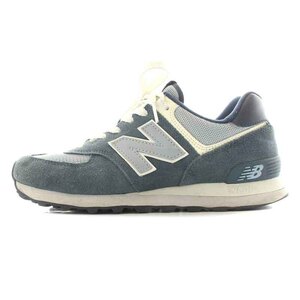 ニューバランス NEW BALANCE ML574SPI 574 スニーカー シューズ スエード US6.5 24.5cm 紺 ネイビー 水色 白 ホワイト /NW27