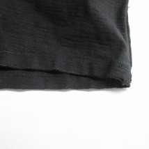 ディーゼル DIESEL 美品 Tシャツ カットソー ロゴ 刺繍 ワッペン カットオフ コットン 半袖 黒 ブラック L 0307 メンズ_画像7