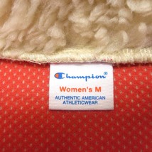 チャンピオン CHAMPION ボアフリースロングジャケット CW-Q612 ジップアップ 裏メッシュ ロゴ 刺繍 ワンポイント アイボリー系 M アウター_画像9