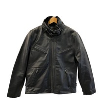 リューグーレザーズ liugoo leather 近年 ライダースジャケット シングル ライナー付き ブルゾン LL 黒 ブラック メンズ_画像1