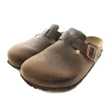 ビルケンシュトック BIRKENSTOCK ボストン BOSTON サボサンダル ベルト レザー 41 26.5cm 茶 ブラウン 0860131 /NW40 メンズ_画像1