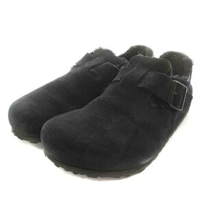 ビルケンシュトック BIRKENSTOCK シアリング SHEARLING シューズ スエード ボア ベルト 41 26.5cm 黒 ブラック 1014960 /NW4 メンズ