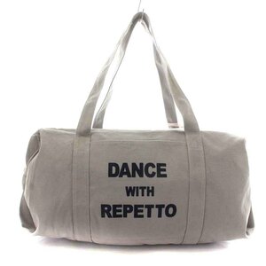 未使用品 レペット Repetto ダッフルバッグ Duffle bag ボストンバッグ トートバッグ キャンバス コットン グレー 紺 ネイビー /NW9
