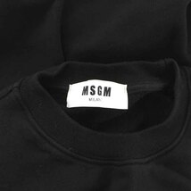 エムエスジーエム MSGM 18SS スウェット トレーナー カットソー ノースリーブ クルーネック カットオフ S 黒 ブラック /NW24_画像7