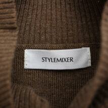 スタイルミキサー STYLEMIXER ニット ワンピース ロング 長袖 モックネック ウール F 茶 ブラウン 500DAS73-1390 /BM レディース_画像4