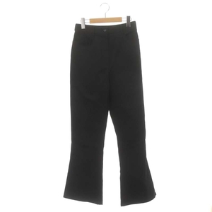 クラネ CLANE TWILL BELL BOTTOM PANTS パンツ フレア ジップフライ 2 L 黒 ブラック /YQ ■OS レディース