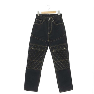  X-girl x-girl 22SS QUILTED STITCH PANTS pants tapered stitch XS black black /HK #OS lady's 