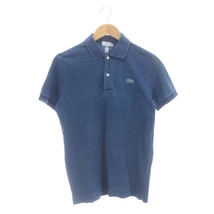 ラコステ LACOSTE インディゴ ポロシャツ 半袖 レギュラーフィット FR2 青 ブルー PH371EM /DF ■OS メンズ_画像1